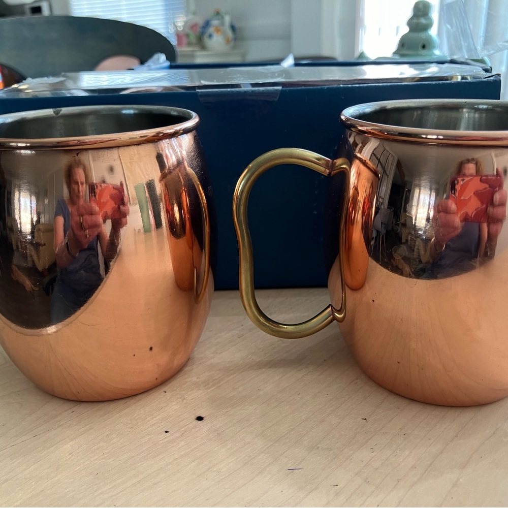 Pier 1 Moscow Mule Mugs, set of 4, Copper in Packaging - Picture 10 of 10